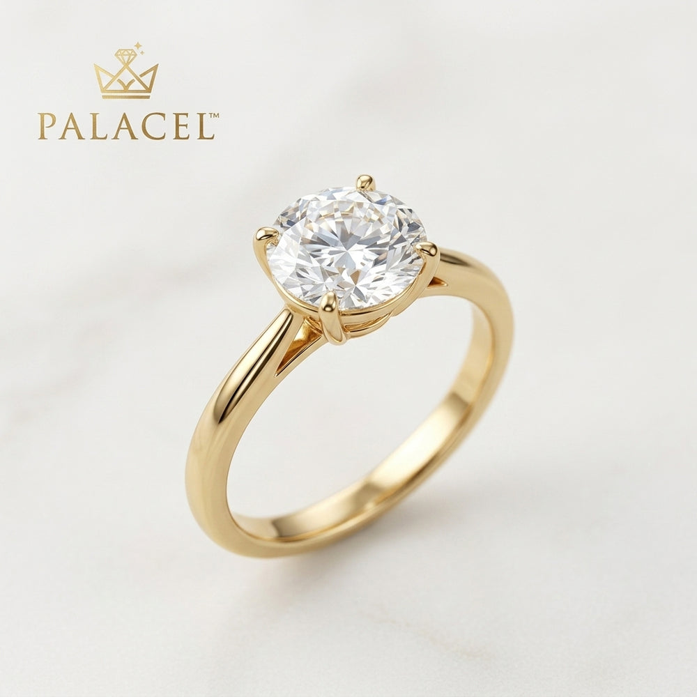 Palacel™ Celestia Aura Solitaire Crown Ring