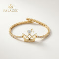 Palacel™ Crown Radiance Tennis Bracelet with Celestial Emblem